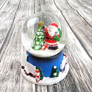 New Mini Santa Light Up Snow Globe